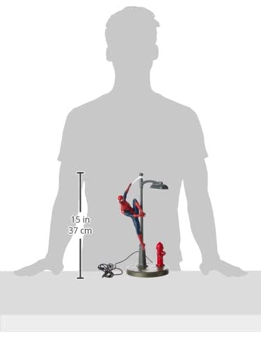 Spider-Man Table Lamp - Officially licensed Disney table light, Marvel street lighting Spider-Man spotlight, gift for Multiverse fans. - PP6369MC