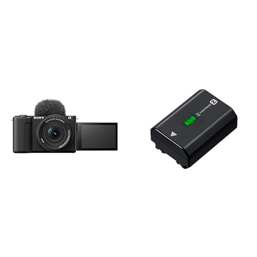 Sony Alpha ZV-E10 II APS-C mirrorless video camera with 16-50 mm f/3.5-5.6 (4K60p video, 4:2:2 10-bit recording, 26 MP, digital stabilization, real-time auto-eye focus) + FZ100