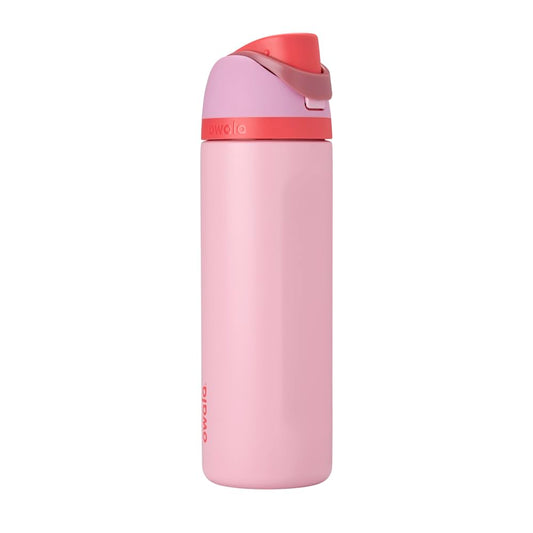 Owala FreeSip Insulated Stainless Steel Drinking Bottle with Straw, 710ml - BPA Free, Ideal for Sports, Fitness, Outdoors and Travel, Angle Food Cake - C08141