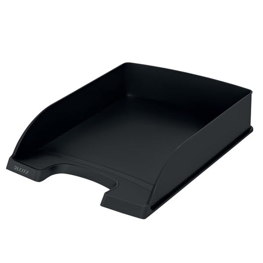 Leitz letter tray A4, pack of 5, stackable storage compartments, Blue Angel, Recycle range, black, 52275095