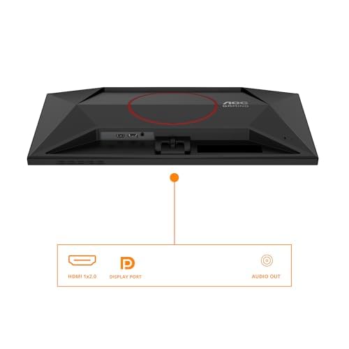 AOC 24G42E 24 inch FHD Gaming Monitor, 180Hz, Fast IPS Panel, 1ms GtG, HDR10, G-Sync Compatible, (1920x1080 HDMI 1x 2.0 DP 1x 1.4) Black