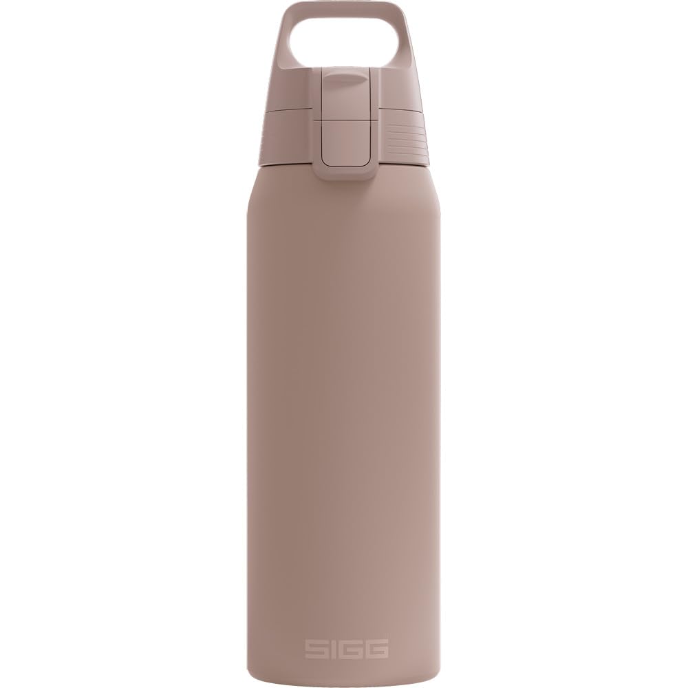 SIGG - Insulated drinking bottle - Thermos bottle Shield Therm One Dusk carbonated drinks - Leak-proof - Dishwasher safe - BPA-free - 90% recycled stainless steel - Warm gray - 0.75L - 6020.90