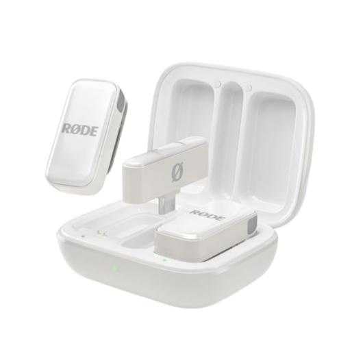 RØDE Wireless Micro - Compact wireless microphone, two microphones with charging case for content creation on the smartphone, Lightning, white - WIMICROLW