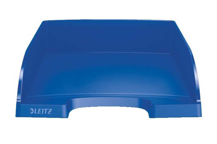 Leitz letter basket standard A4, pack of 5, letter tray in premium quality, stackable storage compartments as desk organiser, can be combined with Plus series, blue, 52270035