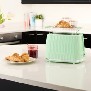 Russell Hobbs Toaster Eden Pistachio Stainless Steel, 2-Slice, 27374-56