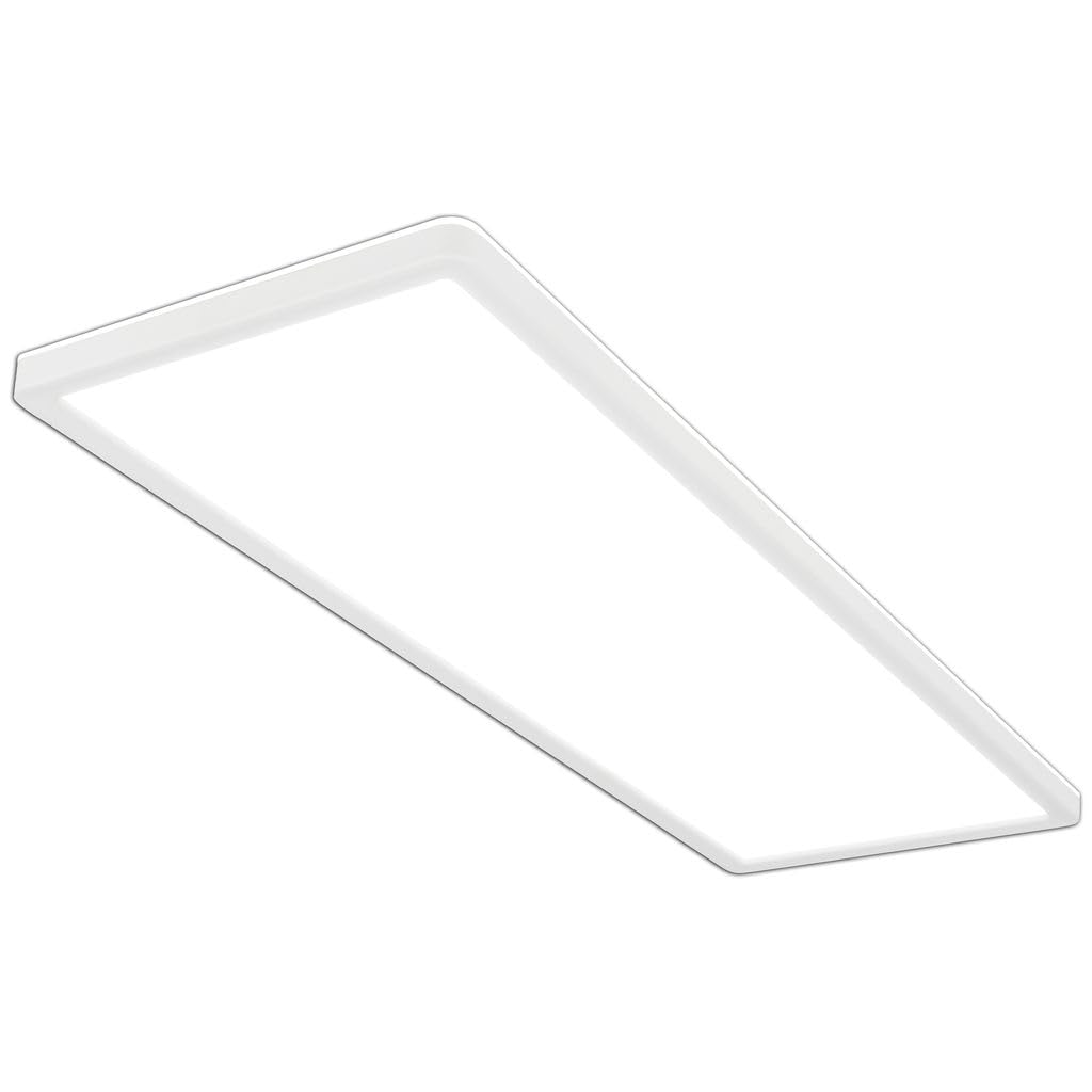 BRILONER - LED ceiling lamp with indirect light, 58cm, 22W, 3,000lm, flat, neutral white light color, lamp, ceiling light, living room lamp, LED panel, kitchen lamp, living room light, 58x20x3 cm, white - 7402-416