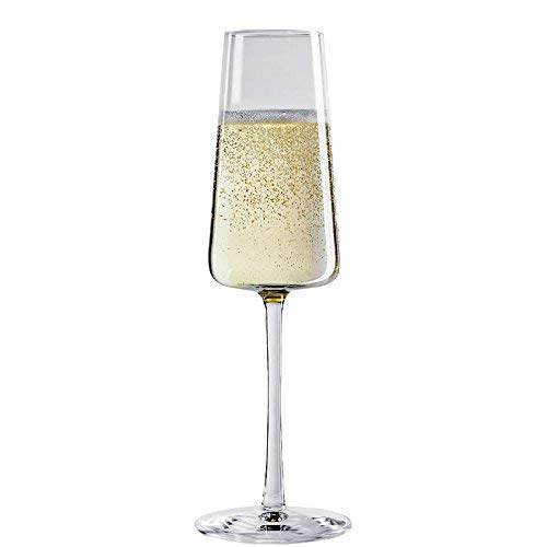Stölzle Lausitz champagne glasses Power set of 6 240ml - Elegant champagne goblet ideal for sparkling wine & Prosecco - High-quality crystal champagne glasses made in Germany - Dishwasher and shockproof - power