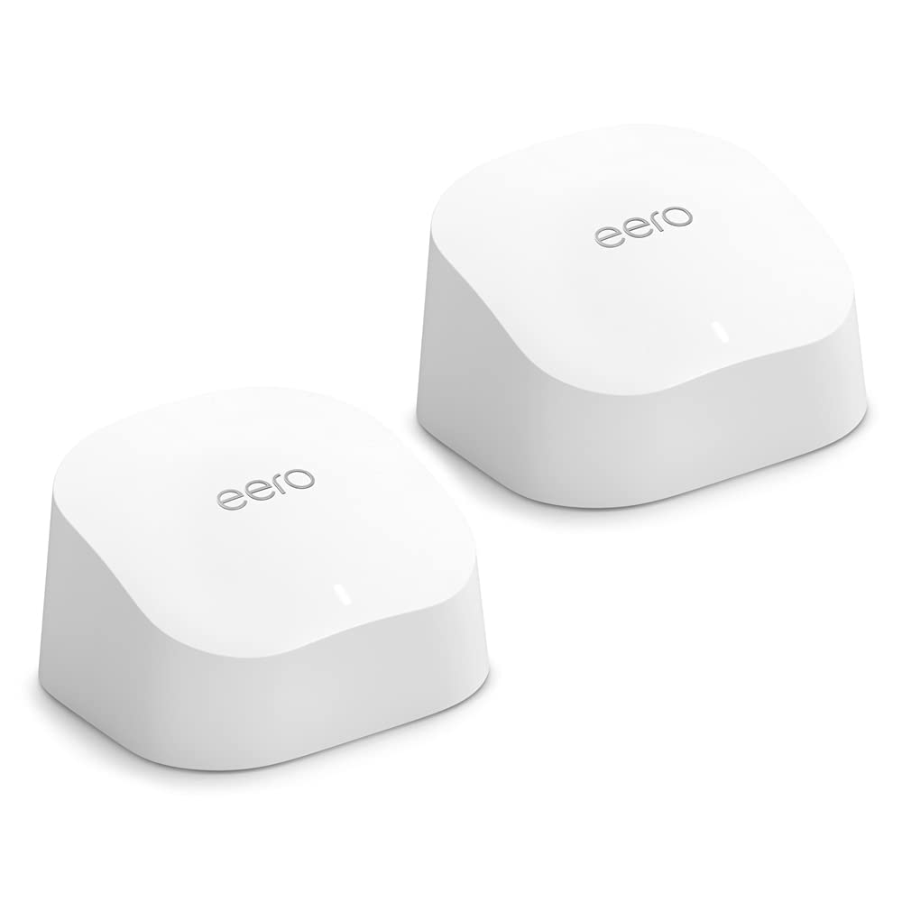 Amazon eero 6 mesh wireless router | 900 Mbps Ethernet | Up to 140 m² coverage | Connects to over 75 devices | Single pack - N010001