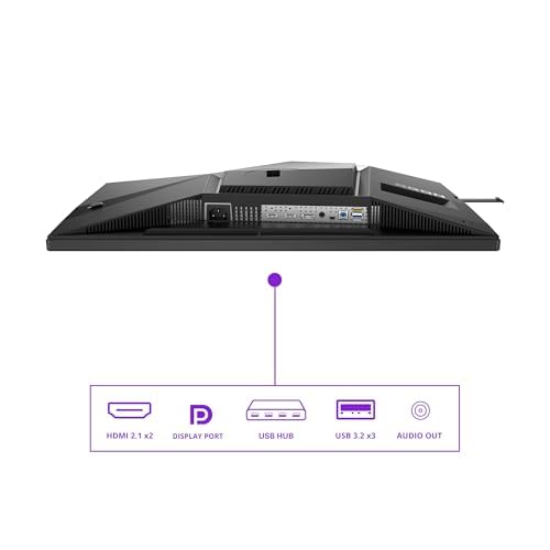 AOC AG326UD Monitor de gaming de 32 inch UHD cu Hub USB, 165Hz, panou QD-OLED, 0.03ms GtG, Adaptive Sync, HDR400 TrueBlack, G-Sync Comp., ajustare pe înălțime, difuzoare, (3840x2160 HDMI 2x 2.1 DP 1x 1.4) Negru