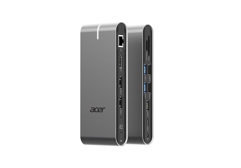 Acer 15-in-1 Docking Station | USB 3.2 Gen 1, Type-C | 100 Watt | Silver - 4712842946779