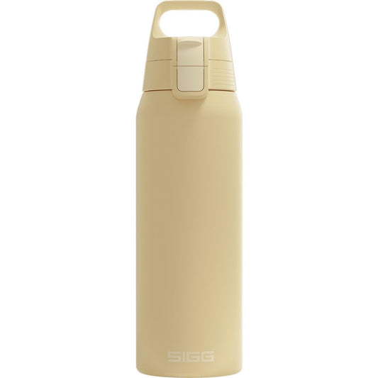 SIGG - Insulated drinking bottle - Thermos bottle Shield Therm One Opti Yellow carbonated drinks - Leak-proof - Dishwasher safe - BPA-free - 90% recycled stainless steel - Light yellow - 0.75L - 6021.10