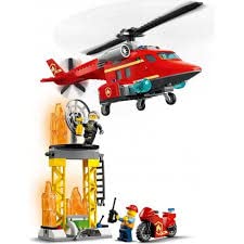 LEGO City Fire Rescue Helicopter 60281 Building Kit; Firefighter Toy and Fun Playset for Kids, New 2021 (212 Pieces) - 6332420