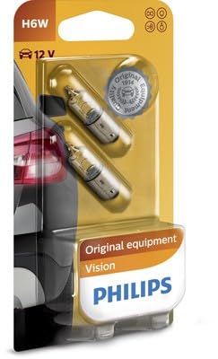 Philips 12036B2 Vision H6W signal lamp, blister pack of 2, 13.50x9.50x13.50