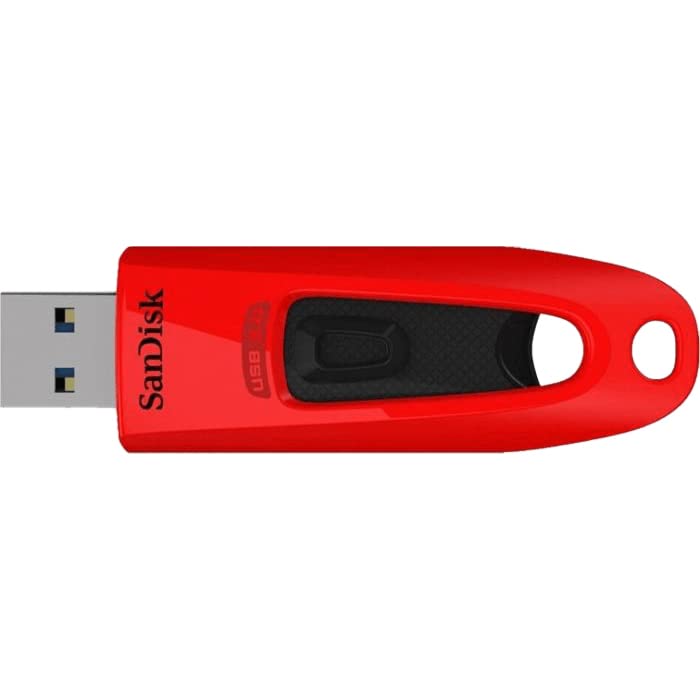SanDisk Ultra USB 3.0 flash drive 64 GB (SecureAccess software, password protection, transfer speed of up to 130 MB/s) Blue/Red - SDCZ48-064G-G46BR2