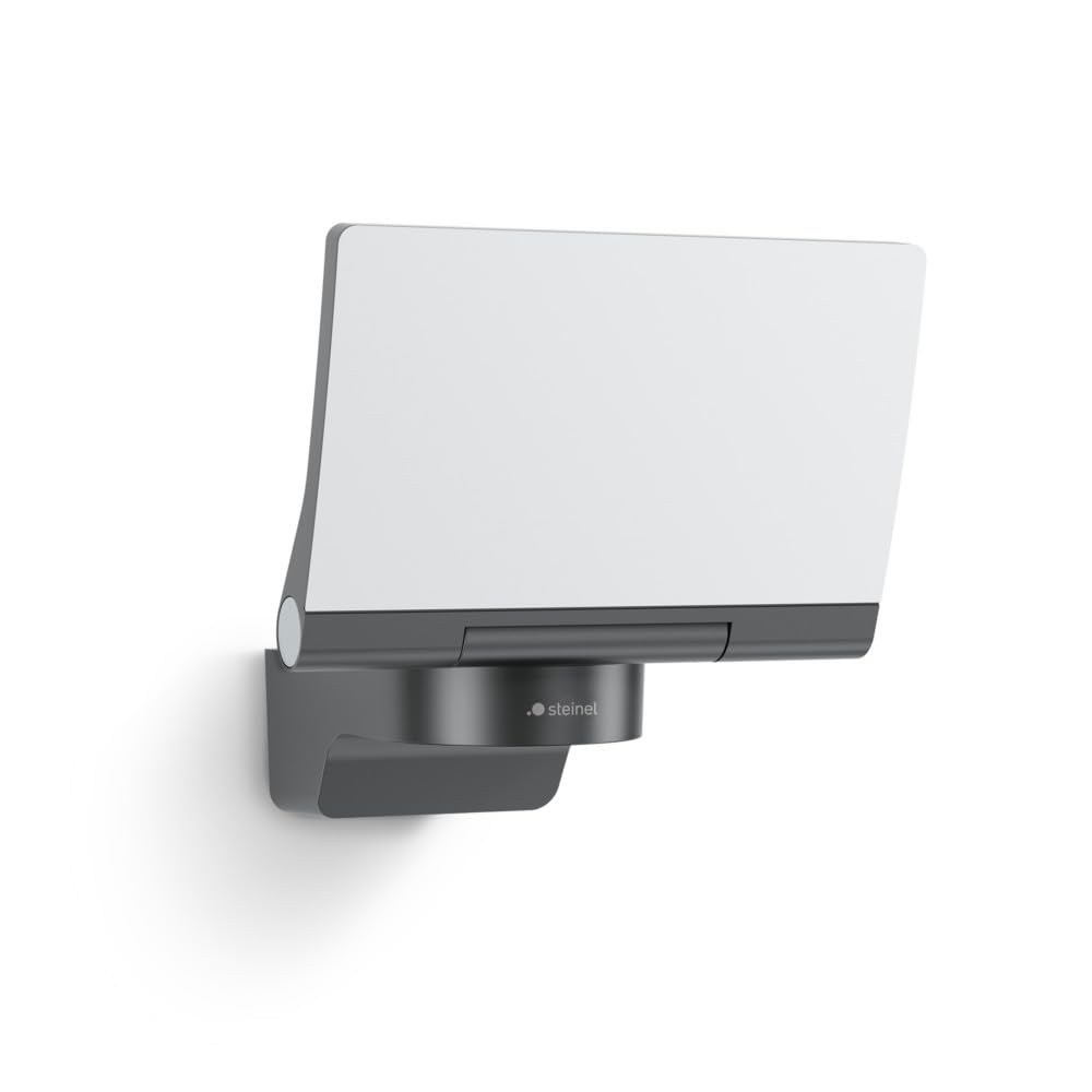 Steinel LED spotlight XLED Home 2 graphite, 13.7 W floodlight, fully swiveling, 1550 lm, for driveway, yard and garden - 033095