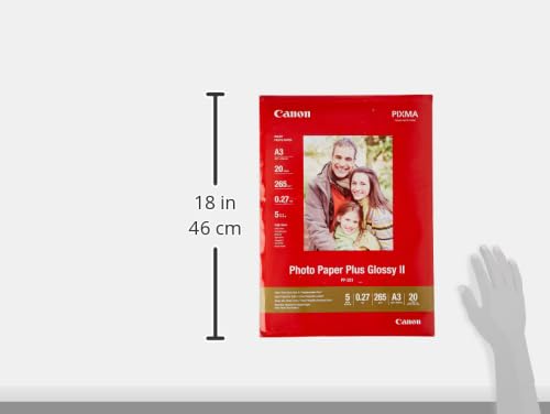 Canon Photo Paper PP-201 Glossy - DIN A3 20 Sheets for Inkjet Printers - PIXMA Printers (265 G/m²) - 8071110031