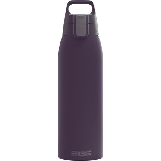 SIGG - Insulated drinking bottle - Thermos bottle Shield Therm One Nocturne carbonated drinks - Leak-proof - Dishwasher safe - BPA-free - 90% recycled stainless steel - Dark purple - 1L - 6021.90