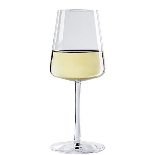 Stölzle Lausitz Power white wine glasses set of 6 400 ml - Modern wine glasses for maximum aroma development of white wine - Elegant white wine goblet made of crystal glass - Dishwasher and shockproof, Made in Germany - 1590002