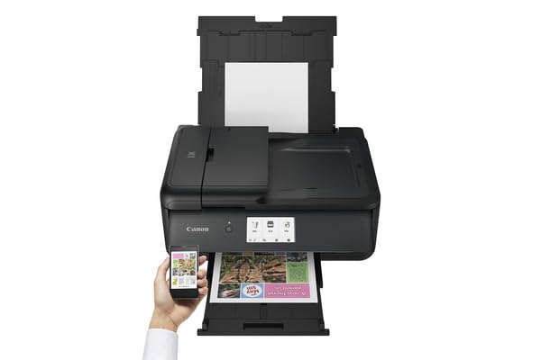 Canon PIXMA TS9550a Printer Color Inkjet Multifunction Device DIN A4 A3 (A3 Printer, Scanner, Copier, 5 Separate Inks, WiFi, LAN, Print App, 2 Paper Trays, Duplex Printing) black - 2988C036