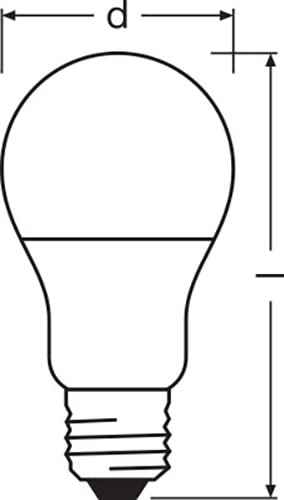 Osram LED Base Classic A, în formă de bec cu bază E27, nu reglabil, înlocuiește 60 wați, mat, alb cald - 2700 Kelvin, pachet de 40, 4058075819450