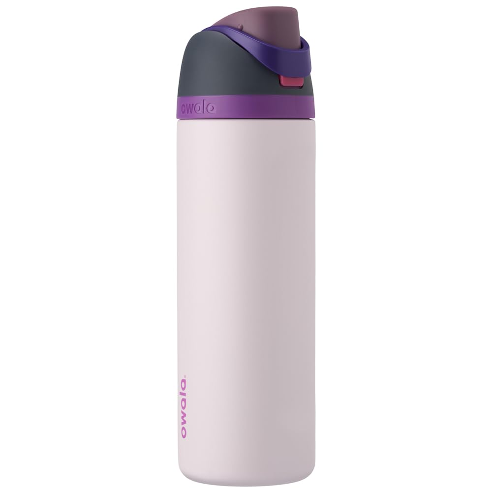Owala FreeSip Insulated Stainless Steel Drinking Bottle with Straw, 710ml - BPA Free, Ideal for Sports, Fitness, Outdoors and Travel, Dreamy Field - C06156
