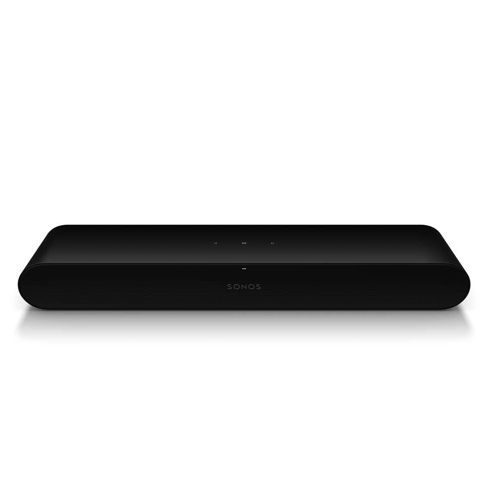 Sonos Ray Soundbar – O soundbar compactă unică All-in-One cu sunet de blockbuster pentru filme, jocuri și streaming muzical prin WiFi – Compatibilă cu aplicația și Apple AirPlay – În negru - RAYG1EU1BLK