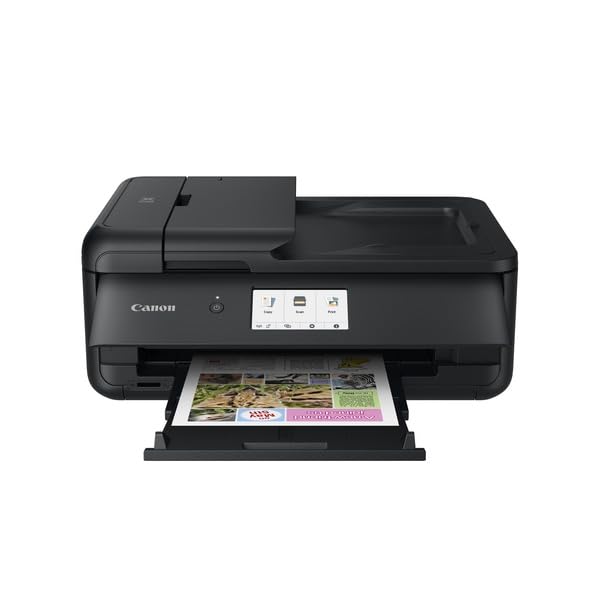 Canon PIXMA TS9550a Printer Color Inkjet Multifunction Device DIN A4 A3 (A3 Printer, Scanner, Copier, 5 Separate Inks, WiFi, LAN, Print App, 2 Paper Trays, Duplex Printing) black - 2988C036