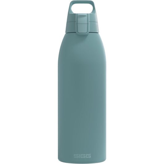 SIGG - Insulated drinking bottle - Thermos bottle Shield Therm One Morning Blue - carbonated drinks - leak-proof - dishwasher safe - BPA-free - 90% recycled stainless steel - gray blue - 1.5L - 6218.80