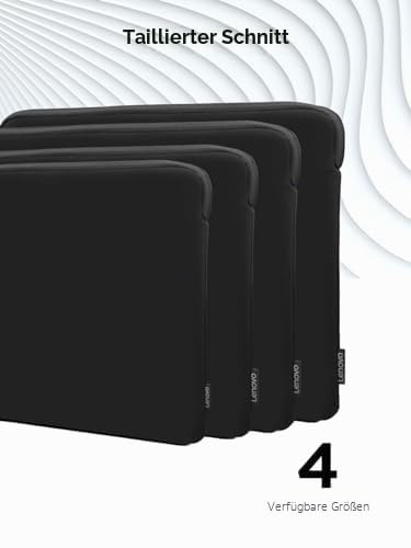 Lenovo Basic Husa pentru Laptop 14 inch Notebook/Tabletă compatibilă cu MacBook Air/Pro Material Neopren - Fleece moale interior - Deschidere cu fermoar în partea de sus - Negru - GX41K07563