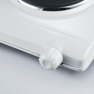 Severin double hotplate for kitchen, office or camping, small hotplate with stepless temperature adjustment, camping stove for two pots, 2,500 W, silver, DK 1042 - S71042