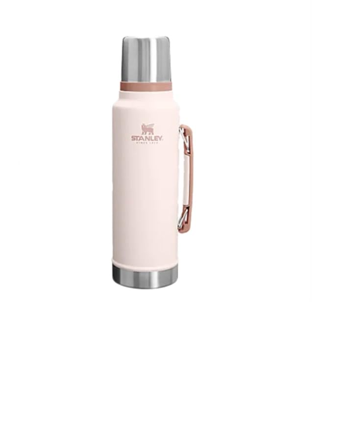 Stanley 1913 Classic Legendary Thermos Bottle 1.4L - Thermos Keeps Hot or Cold for 40 Hours - Stainless Steel Thermos Flask - BPA Free - Dishwasher Safe - Hammertone Rose Quartz - 100000116393