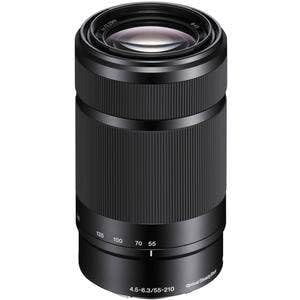 Sony SEL55210 – Obiectiv zoom 55–210mm F4.5–6.3 OSS (APS-C, teleobiectiv cu stabilizare a imaginii, E-Mount, ideal pentru călătorii, natură și sport, compatibil cu ZV-E10, A6400 și A6700, negru)