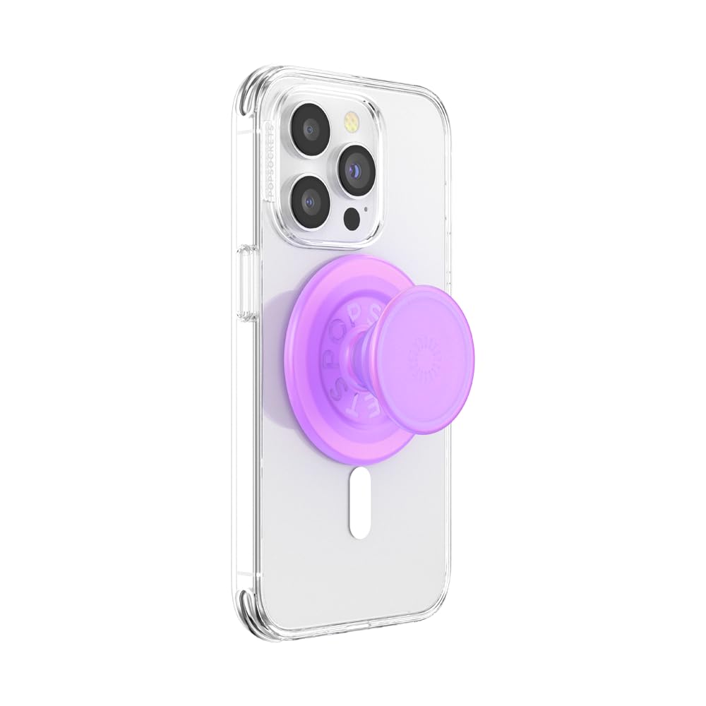 PopSockets Mobile Phone Grip for MagSafe, Magnetic Holder, Mobile Phone Stand, Pink - Opalescent Pink - 806892