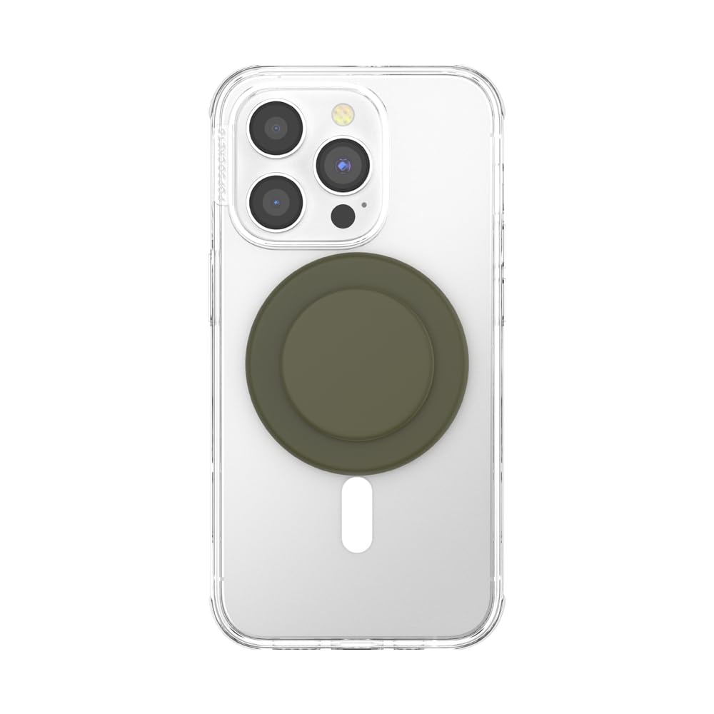 PopSockets Mobile Phone Grip for MagSafe, Magnetic Holder, Mobile Phone Stand, Green - Soft Touch Fatigue - 807492