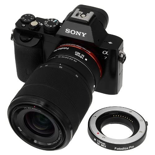 Fotodiox Pro Automatic Macro Extension Tube Set Compatible with Sony E-Mount Cameras - for Extreme Macro Photography - Macro-Tube-Auto-SnyE