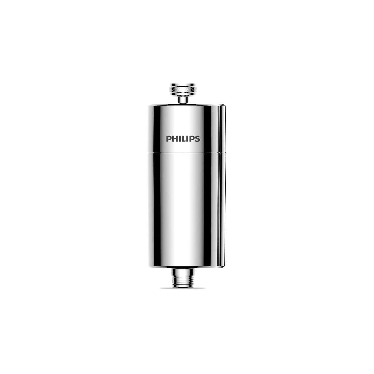 Philips Water Inline Shower Filter with 1 Replacement Cartridge - 50,000L Capacity, Reduces Chlorine by up to 99%, Fits All Standard Hoses and Fittings, Chrome - AWP1775CH/10