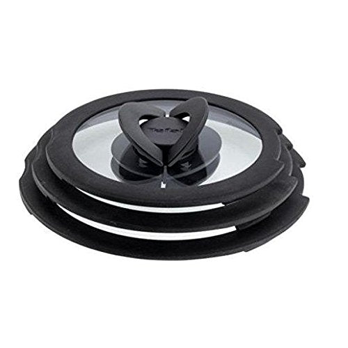 Tefal Ingenio Capac din Sticlă Set 3 piese 16/18/20 cm cu Mânere Pliante, compatibil cu seturile de Oale și Tigăi Ingenio, stivuibil, design compact, potrivit pentru mașina de spălat vase, accelerează timpul de gătire, L98491 - L9931012