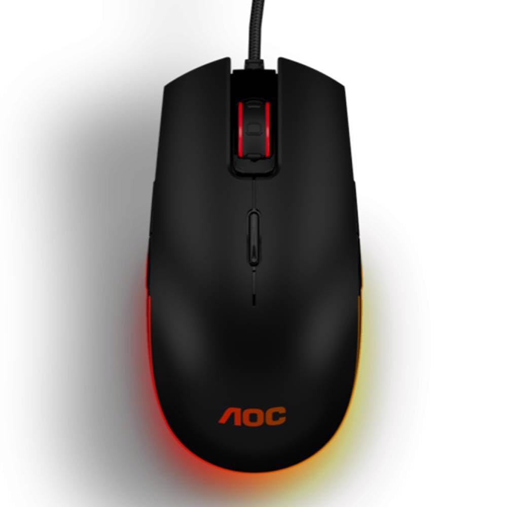 AOC GM500 Mouse de gaming - 5.000 DPI - comutatoare Omron - efecte RGB ajustabile