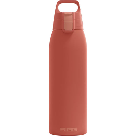 SIGG - Insulated drinking bottle - Thermos bottle Shield Therm One Eco Red carbonated drinks - Leak-proof - Dishwasher safe - BPA-free - 90% recycled stainless steel - Rust red - 1L - 6021.80