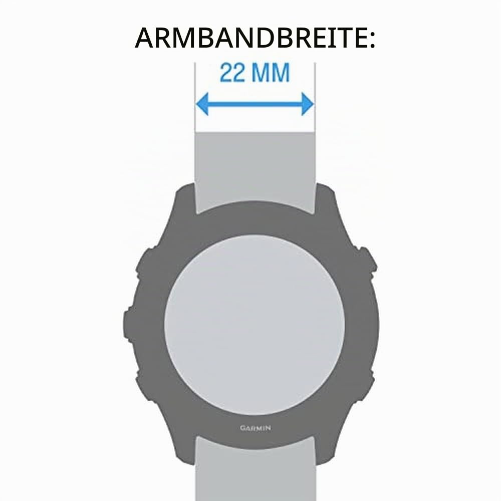 Brățară de ceas Garmin roșie melanj 22mm - 010-12863-06