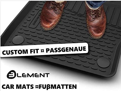Element 3D rubber floor mats suitable for Skoda Octavia | Mk3 III (A7) | 2013-2024 | Hatchback/Estate | 100% custom-fit all-weather floor mats made of TPE, high edge, waterproof, non-slip, odorless - EXP.NLC.3D.45.16.210k