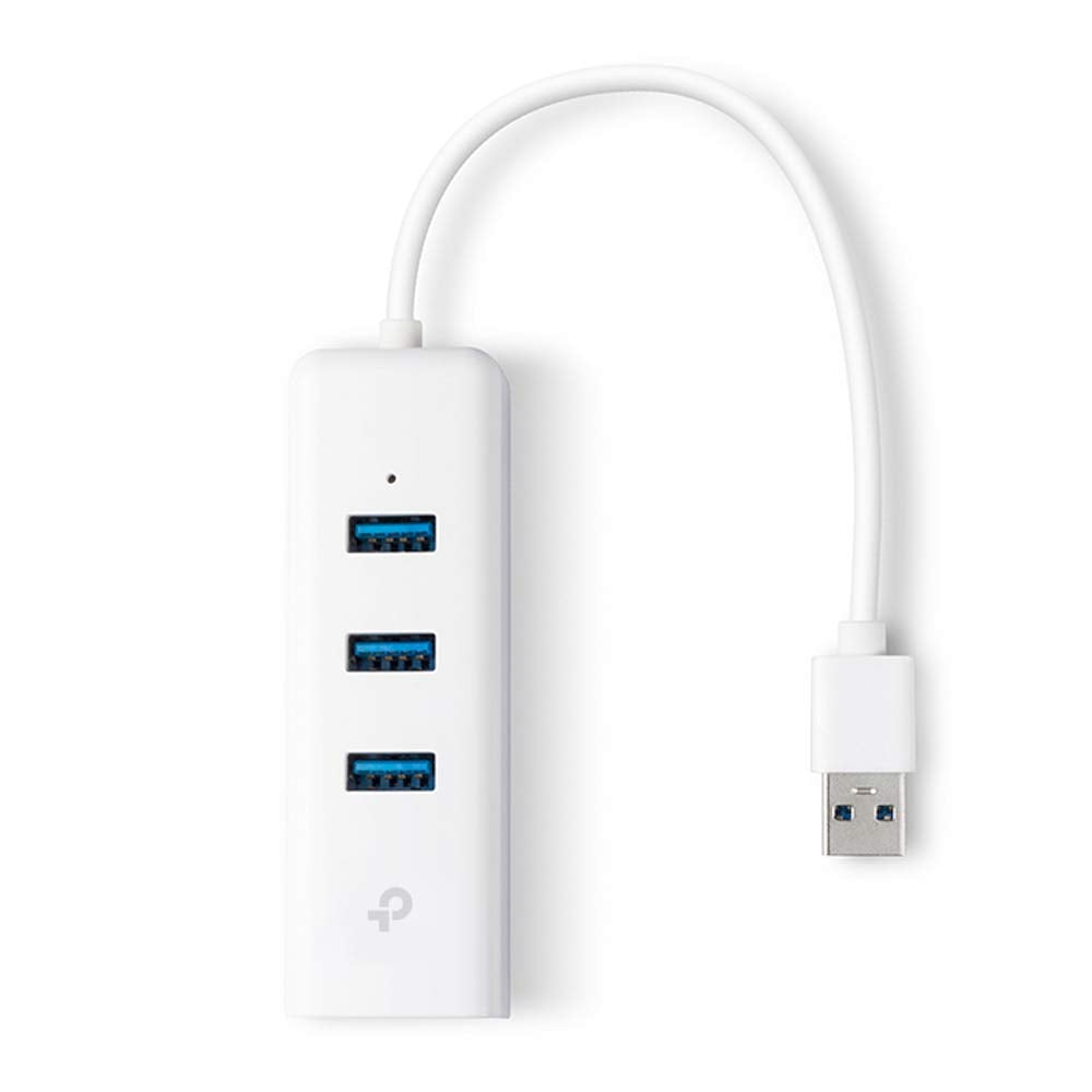 TP-Link UE330 USB 3.0 Hub Ethernet Adapter Gigabit with 3 USB 3.0 ports, Compatible with Windows, Mac OS, Linux OS, Chrome OS, Compact and lightweight