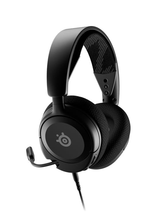 SteelSeries Arctis Nova 1 - Multi-System Gaming Headset - Hi-Fi Drivers - 360° Surround Sound - AirWeave Memory Foam Ear Pads - Noise Canceling Microphone - PC, PS5, Xbox - Black - 61606