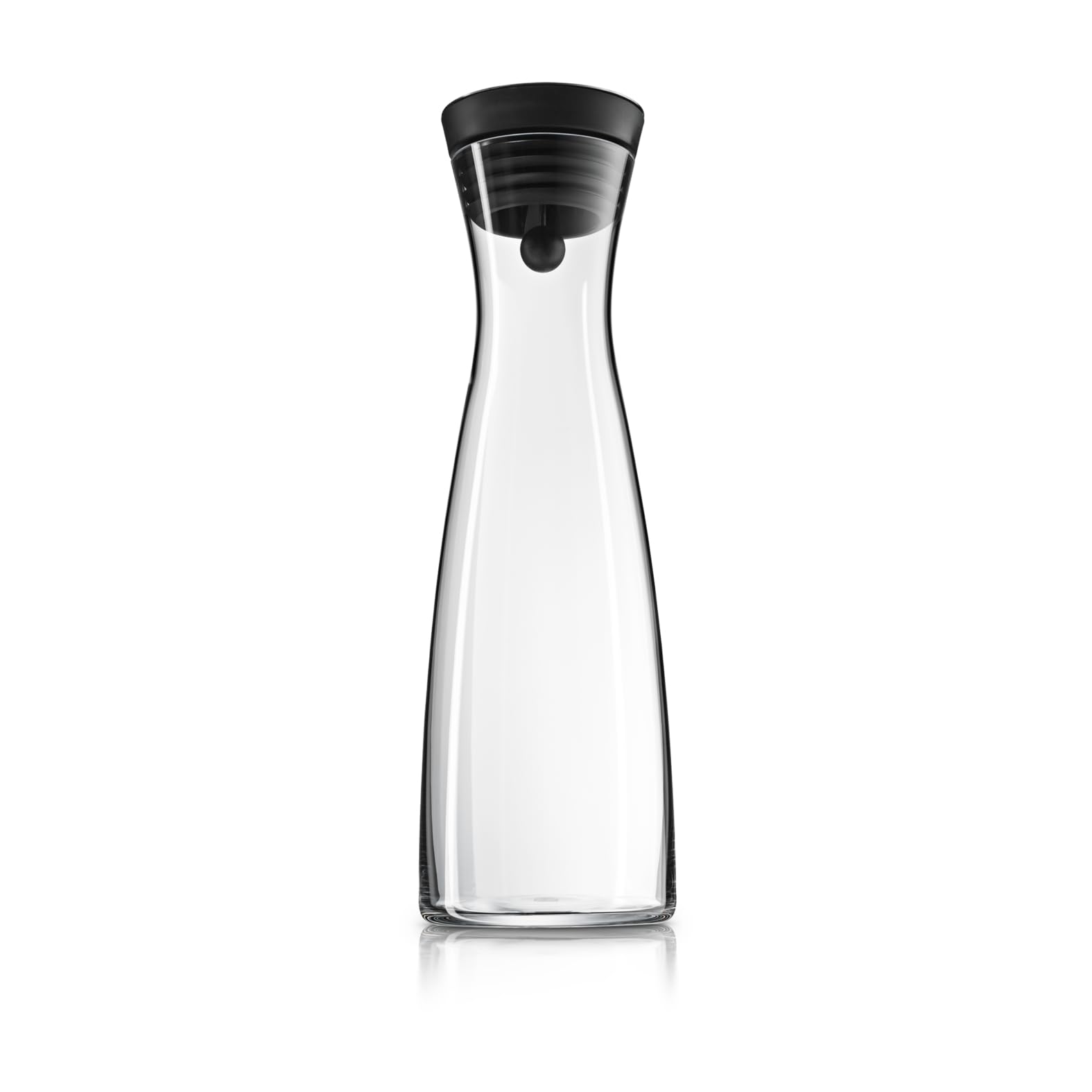 Carafă de apă WMF Basic 1.5 l, carafă de sticlă cu capac 1.5 l, capac din silicon, sistem de închidere CloseUp din oțel inoxidabil Cromargan, inclusiv sită pentru cuburi de gheață și fructe - 617726040