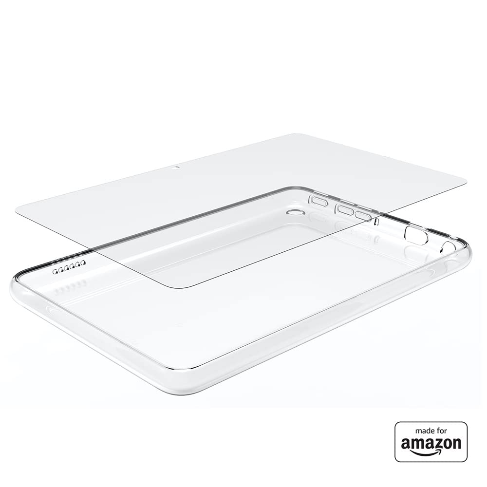 Brand new transparent protective case and glass screen protector, "Made for Amazon", for the Fire 7 tablet (2022) - MC87