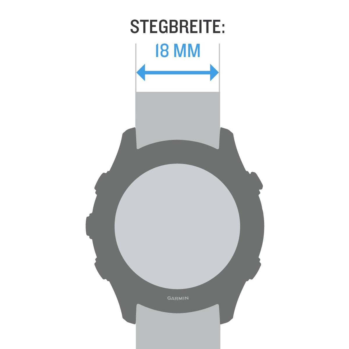 Brățară de schimb rapid Garmin 18 mm, silicon, bej - 010-12932-0D