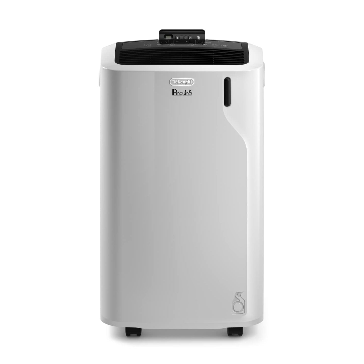De'Longhi Pinguino Silent - Mobile air conditioning unit, for rooms up to 32.5 m², with dehumidifier & fan, 10500 BTU, quiet operation, remote control, 24h timer, energy efficiency class A (PACEM93K.1) - PACEM93K.1SILENT