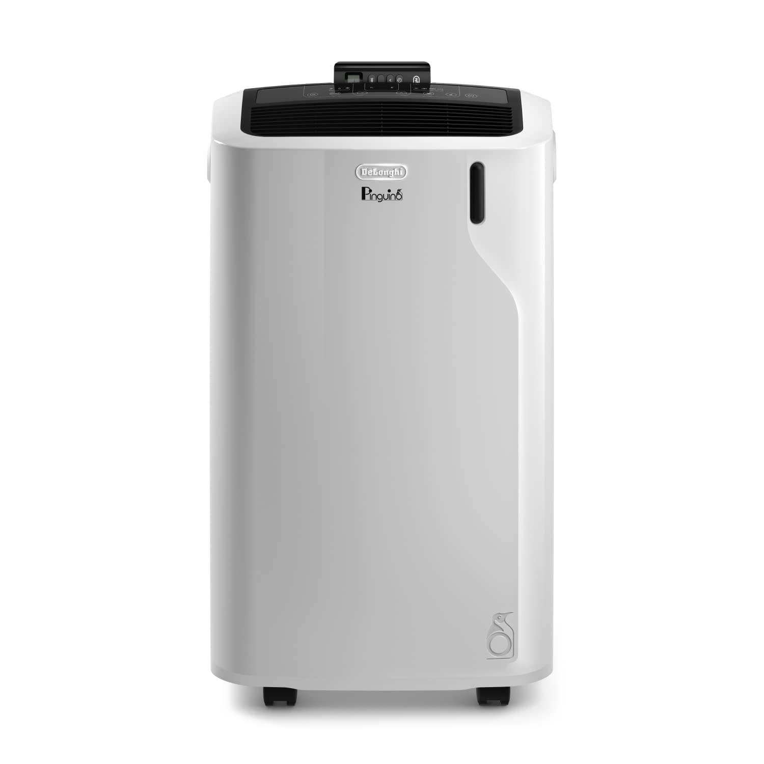 De'Longhi Pinguino Silent - Mobile air conditioning unit, for rooms up to 32.5 m², with dehumidifier & fan, 10500 BTU, quiet operation, remote control, 24h timer, energy efficiency class A (PACEM93K.1) - PACEM93K.1SILENT