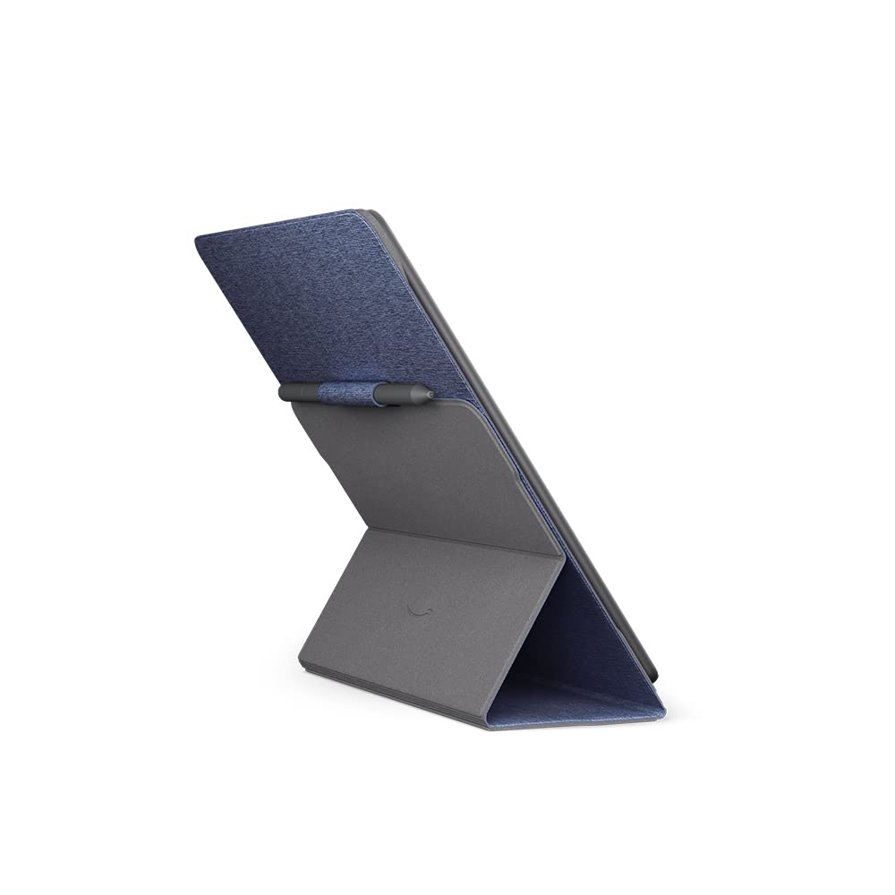 Amazon Kindle Scribe Flip Case with Magnetic Attachment | slim, lightweight design | (only suitable for Amazon Kindle Scribe), fabric, denim blue - 53-100075