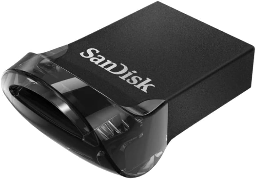 SANDISK Ultra Fit USB 3.2 Flash Drive 64GB (For Laptops, Game Consoles and Car Audio Systems, Plug and Stay, 300MB/s Read, RescuePRO Deluxe Software) - SDCZ430-064G-G46